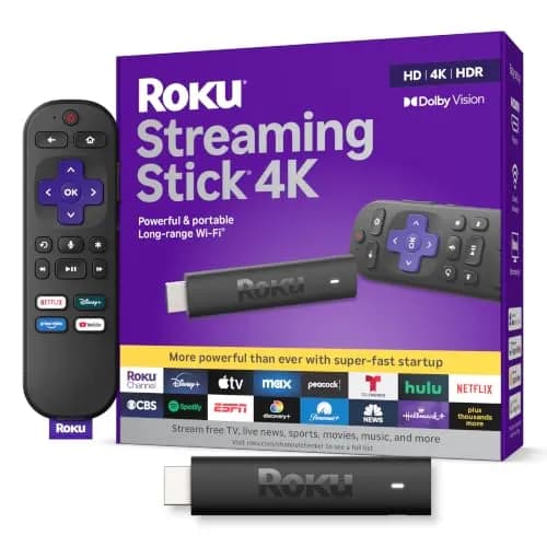ROKU Streaming Stick 4K | Dispositivo de transmisión 4K/HDR/Dolby Vision