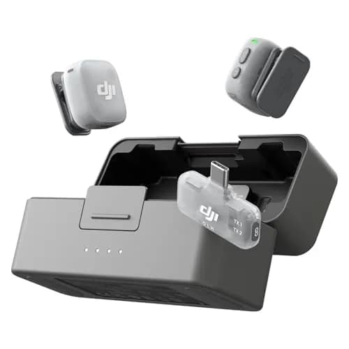 dji Mic Mini 2 (2 TX + 1 RX móvil + Estuche de Carga), micrófono inalámbrico para móvil iPhone