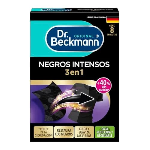 Dr. Beckmann Toallitas Negros Intensos para Renovar Los Tonos Negros y Fibras