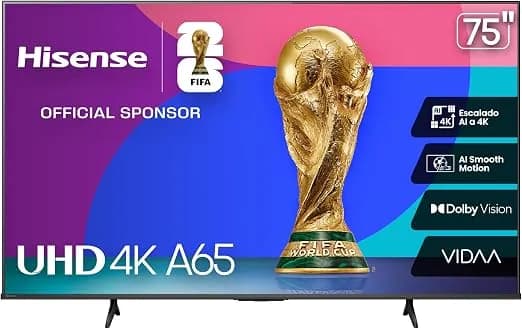 Hisense Television A65N (Modelo 2025) Pantalla 75 Pulgadas