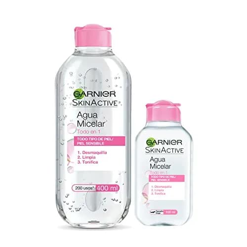 Garnier Skin Active Kit Agua micelar desmaquillante Todo-en-1, 400ml + 100ml