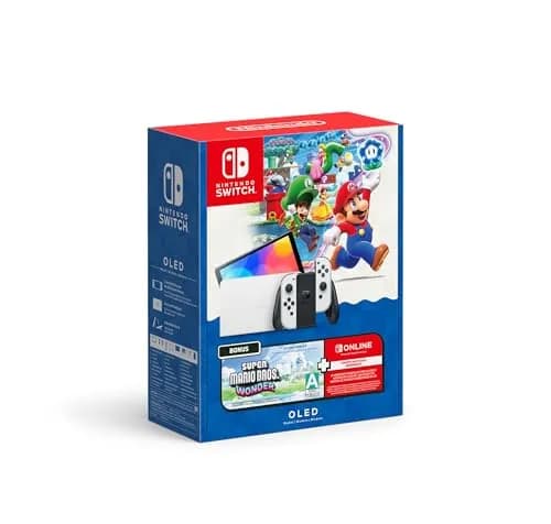 Nintendo Switch OLED + Super Mario Bros. Wonder + 3mo NSO