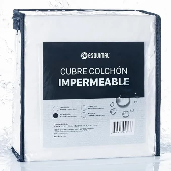 ESQUIMAL Protector de Colchón 100% Impermeable