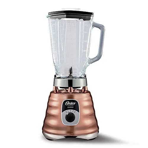 Oster Licuadora Clásica, 3 Velocidades, 700W, Vaso de Vidrio, Color Cobre, BLST4128