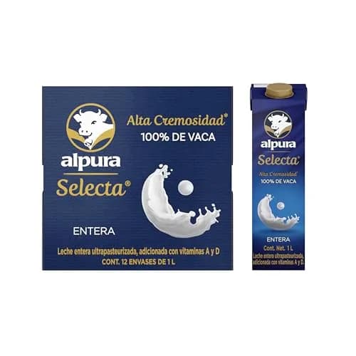 Alpura Selecta Leche Entera 100% de Vaca