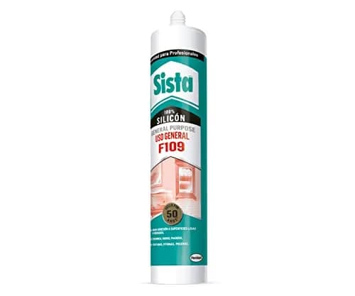 Sista F109 Uso General, sellador universal, pegamento de silicona para fachadas, cerramientos y