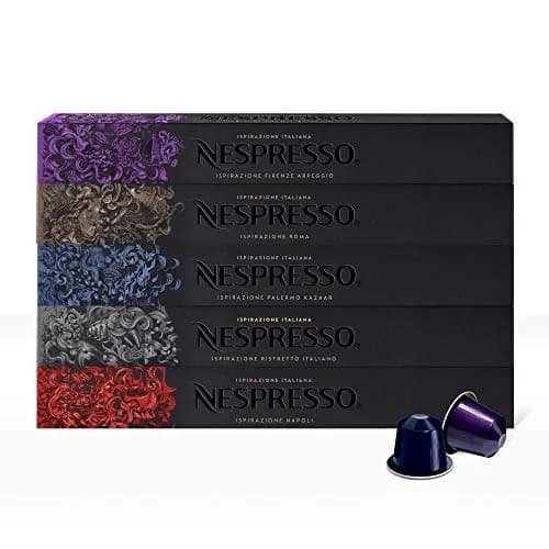 Nespresso, Café Intenso, Paquete de 50 cápsulas de Sistema Original (Inlcuye 10 cápsulas de cada