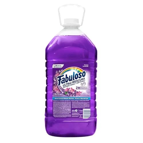 Fabuloso Limpiador Multiusos Líquido Frescura Activa Lavanda 6.2 L. Antiviral y Antibacterial