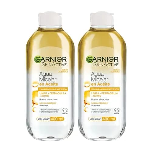 Agua Micelar Garnier en Aceite 400ml Pack 2