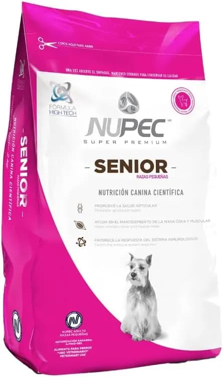 Nupec Alimento Seco para Perro Raza Pequeña Senior 8 kg