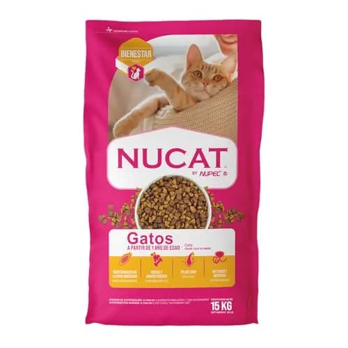 NUCAT Alimento balanceado formulado para gatos 15 Kg
