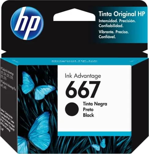 HP Cartucho de Tinta 667 Negro Original
