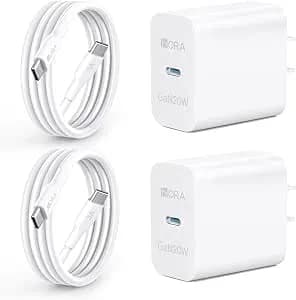 Power Bank 20000mAh, Banco de Energía Batería Portátil con 4 Cables Incorporados USB, Tipo C, Micro