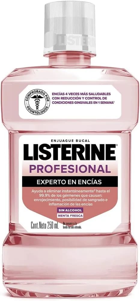 LISTERINE Enjuague Bucal PROFESIONAL EXPERTO EN ENCÍAS 250mL