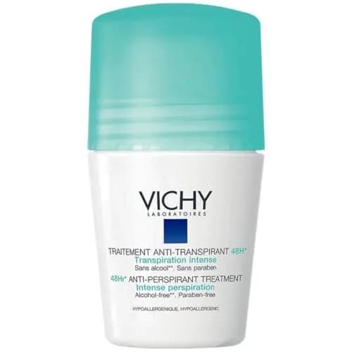 Vichy Deo Tratamiento Antitranspirante 48H Desodorante Roll On para Transpiración Intensa