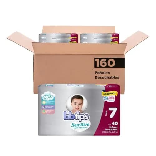 BBtips Sensitive Pañales Talla 7/XXL Grande