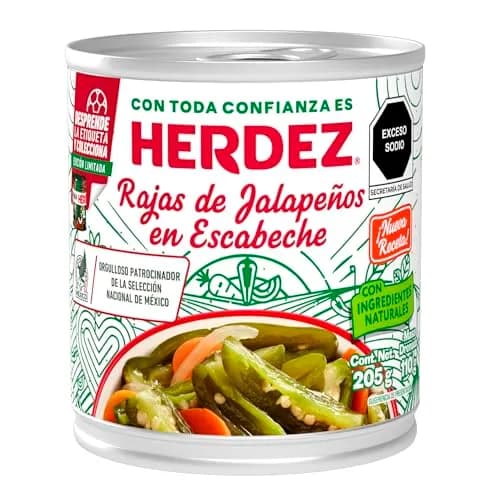 Herdez Chiles Jalapeños Rajas 205 g