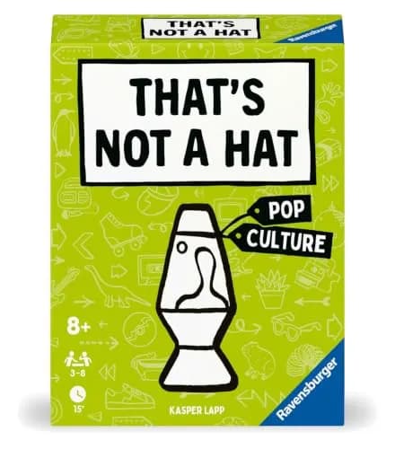 Ravensburger - That's Not a Hat 2 Juego de Cartas sobre Cultura Pop para Toda la Familia