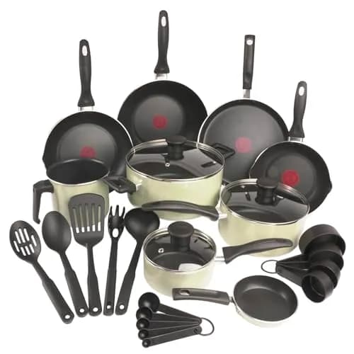 T-fal Batería de Cocina Supercook de 26 piezas Color Verde Lichen