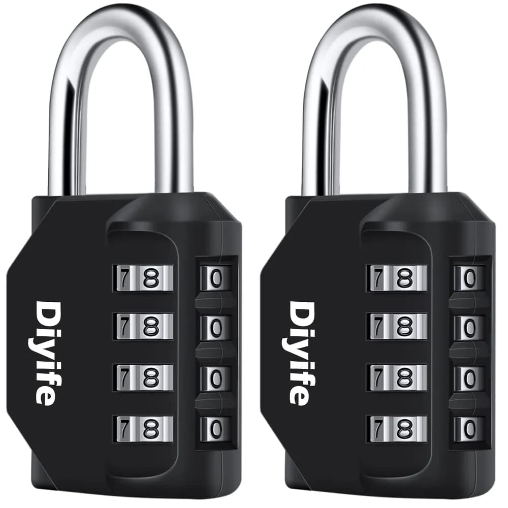 Diyife 2PCS Candado de Combinacion de 4 Dígitos para Locker