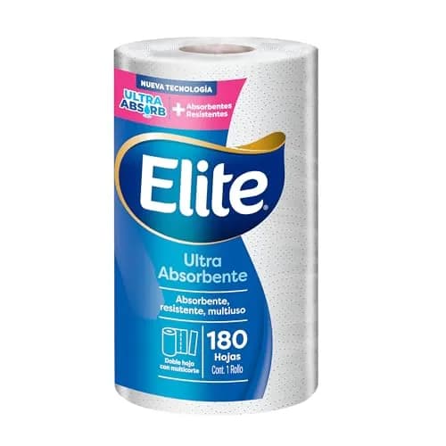 Elite Toalla de Papel Ultra Absorbente 1 Rollo 180 Hojas