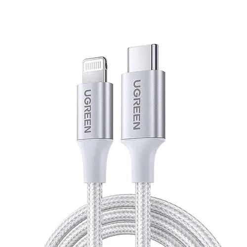 UGREEN Cable USB C a Lightning Nylon Trenzado MFi Certificado Carga Rápida Compatible