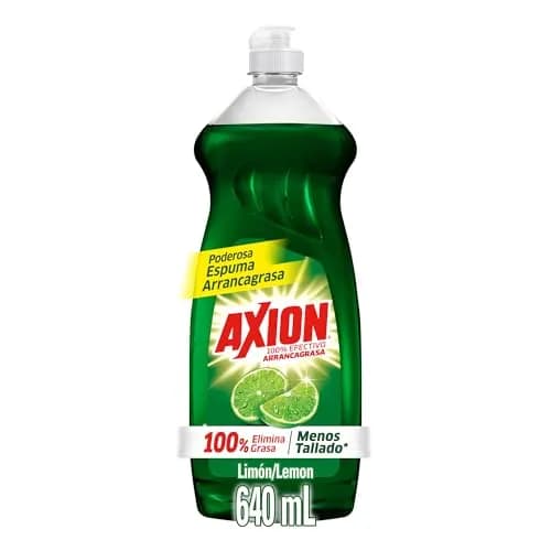 Axion Lavatrastes Líquido Limón 640 ml. 100% Efectivo Arrancagrasa