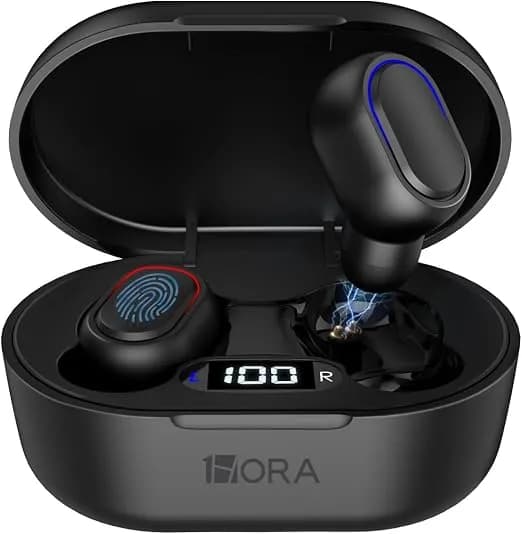 Audifonos Inalambricos con Pantalla Digital, Auriculares Bluetooth 5.3 Audifonos In-Ear Compatible