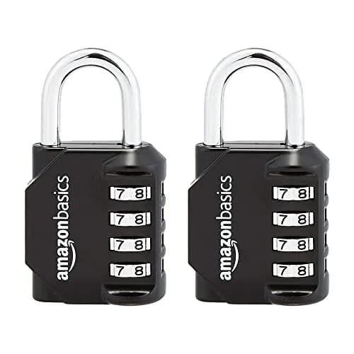 Amazon Basics - Candado de combinación de 4 dígitos