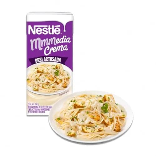 Nestle Media Crema Deslactosada, 190 g