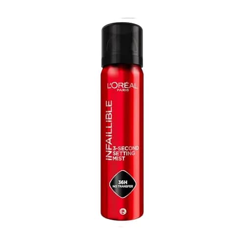 L'Oreal Paris Infallible 3 Second Setting Spray Fijador Maquillaje 24h, 75ml