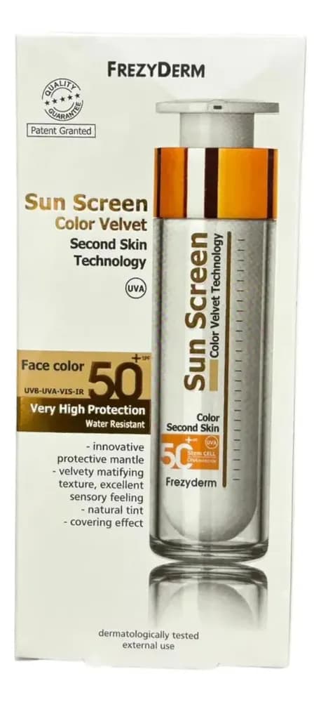 Frezyderm Protector Solar Sun Screen Spf 50+ Color Velvet Face Cream 50ml
