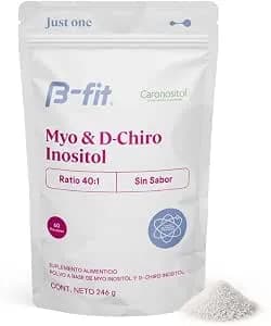 B-FIT B Just Inositol - Myo Inositol y D-Chiro Inositol Fórmula 40:1 - Suministro para 2 Meses 60