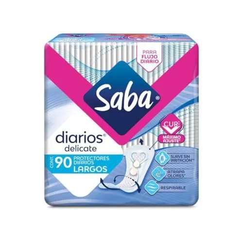 Saba Protectores Diarios Largos, 90 piezas