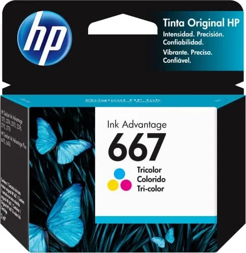 HP Cartucho de Tinta 667 Tricolor Original