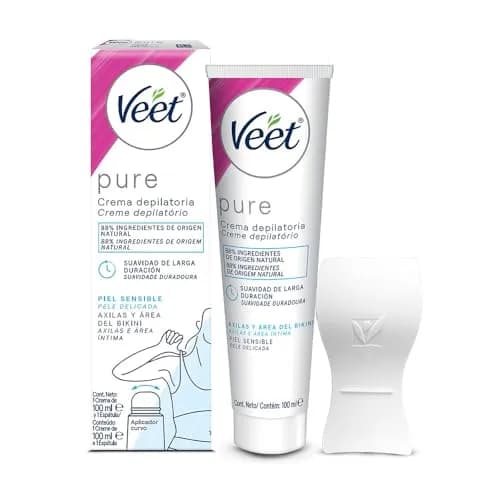 Veet Body Curv Crema Depilatoria Áxilas y Área del Bikini Piel Sensible Envase 100 ml