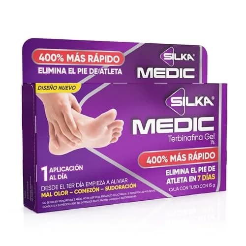 SILKA MEDIC, Gel Antimicótico para el tratamiento del PIE DE ATLETA, elimina al hongo y todos sus