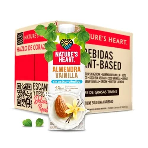 Nature's Heart Bebida de Almendra Vainilla sin azúcar Nature's Heart 6 pack 946ml