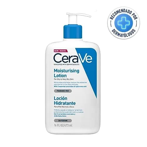 CeraVe Loción Hidratante de Rostro y Cuerpo para Piel Seca con Ácido Hialurónico 473ml