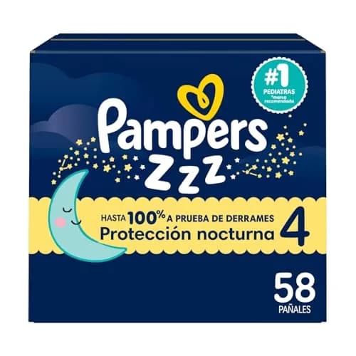 Pampers ZZZ Pañales Unisex Desechables para la Noche Etapa 4