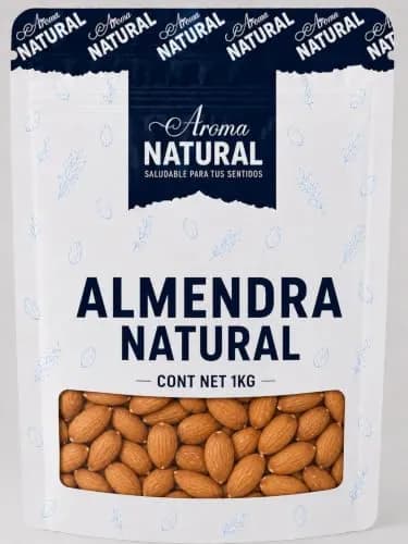 Aroma Natural | Almendra Natural 1 kg – Bolsa Resellable | Sin Sal · Sin Gluten · Keto | Fruto Seco