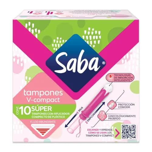 Saba Tampones Super Con Aplicador Compacto