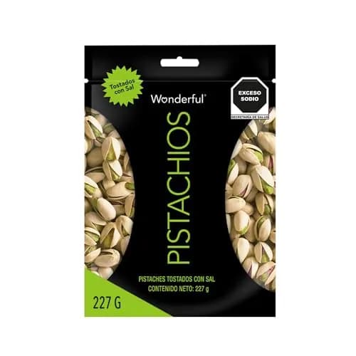 Wonderful Pistachios, Pistaches Tostados Con Sal, 227g, Bolsa Resellable, Snack