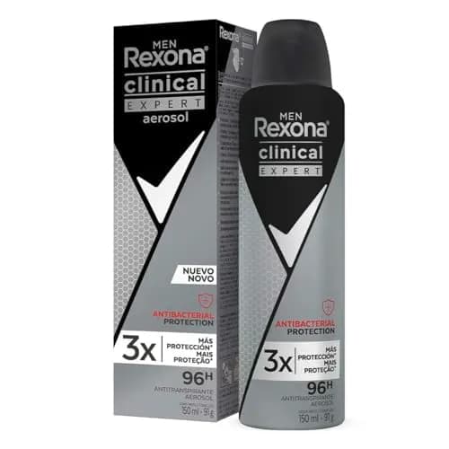 Rexona Clinical Antibacterial Protection Desodorante Antitranspirante para Hombre en Aerosol 3