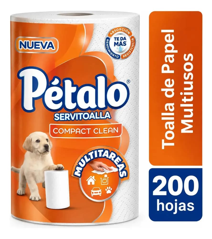 Servitoallas Pétalo Compact Clean 200 Hojas Simples 1 Pieza