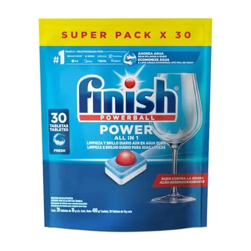 Finish Tabletas Lavavajillas Powerball All in One Max 30 Tabs