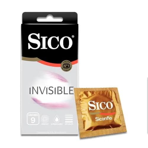 Condones Sico Invisible Ultra Sense 9 piezas