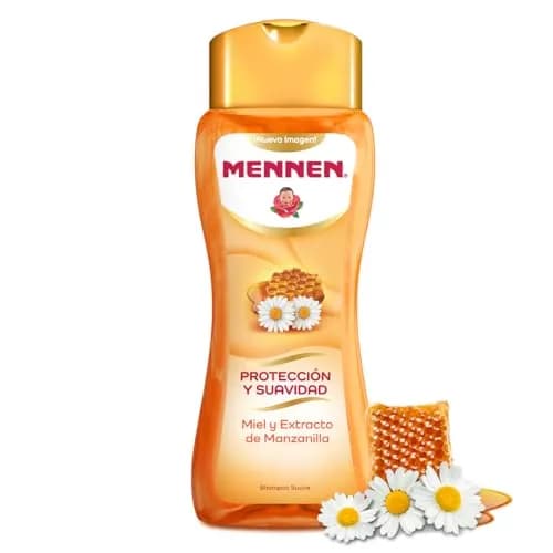 Mennen Shampoo Protección y Suavidad Miel y Manzanilla 700 ml. Fórmula Suave que Limpia el Cabello