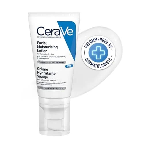 CeraVe Loción Facial PM, Crema Reparadora de Noche