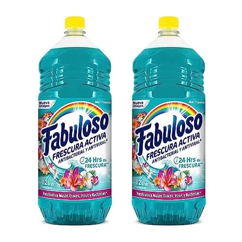 Fabuloso Limpiador Multiusos Líquido Frescura Activa Mar Fresco 2 x 2 L. Fórmula Antibacterial